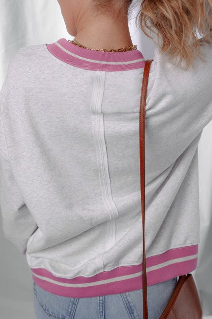 Caroline Flower Crew Neck Sweatshirt
