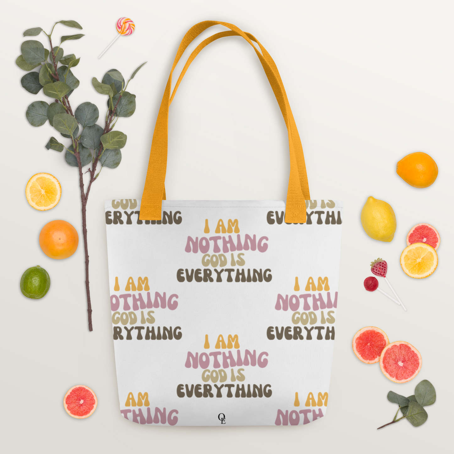 "I am Nothing, God is Everything" Tote bag