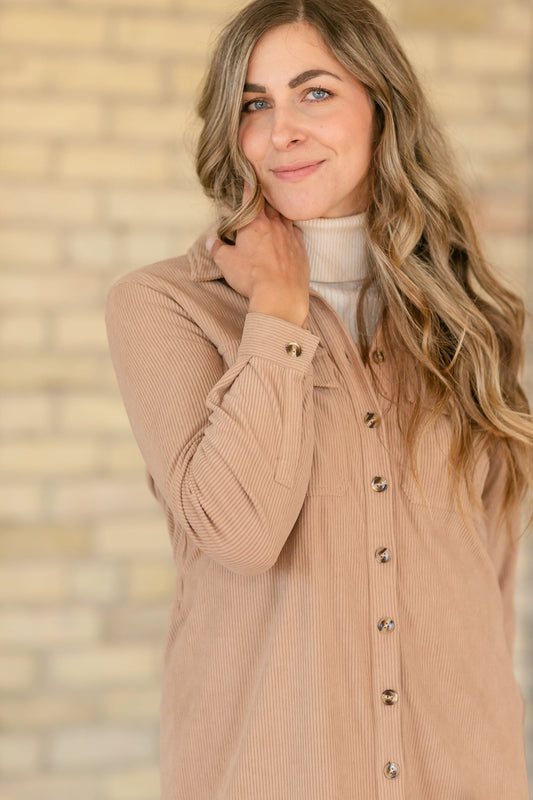 Anika Corduroy Shirt Dress - FINAL SALE