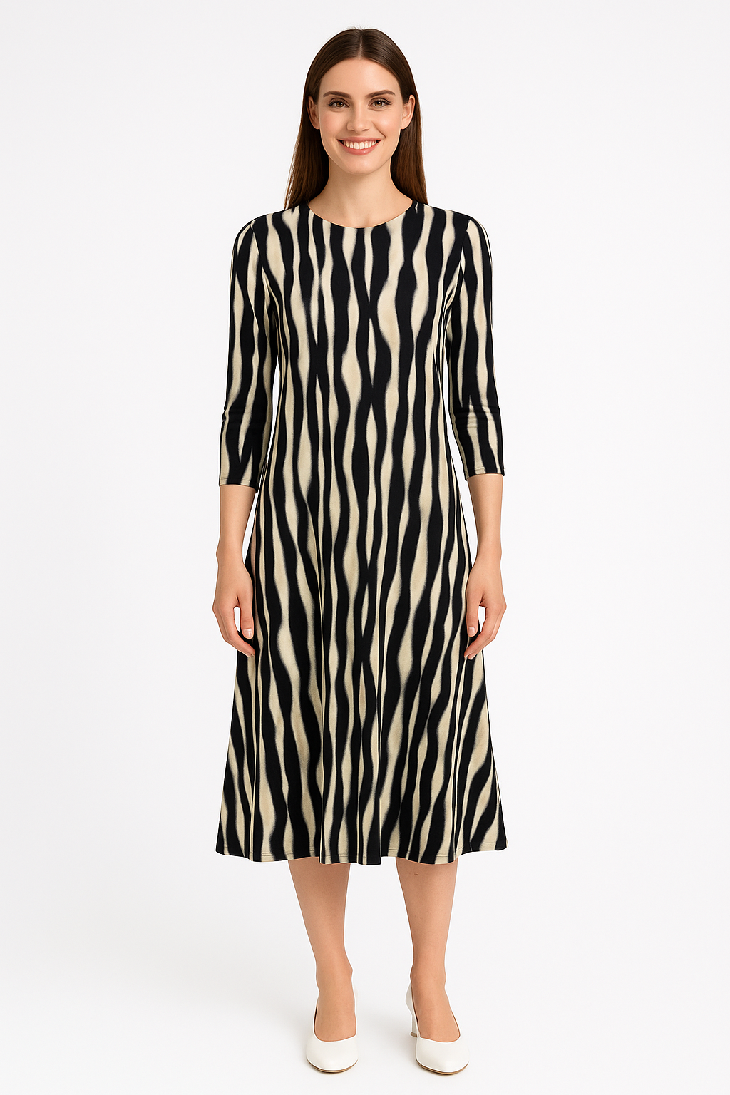 Past The Knee T-Shirt Dress - Comfortable A-Line Silhouette