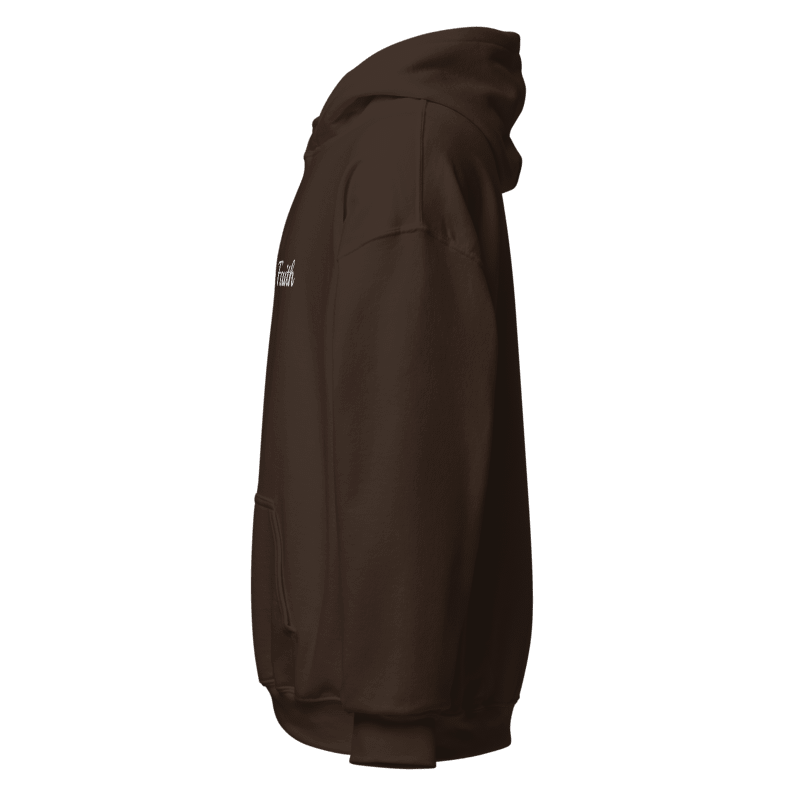 "Walk by Faith" Embroidered Dark Brown Unisex Hoodie