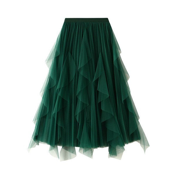 Miss Sparkling | Pleated Chiffon Midi Skirt