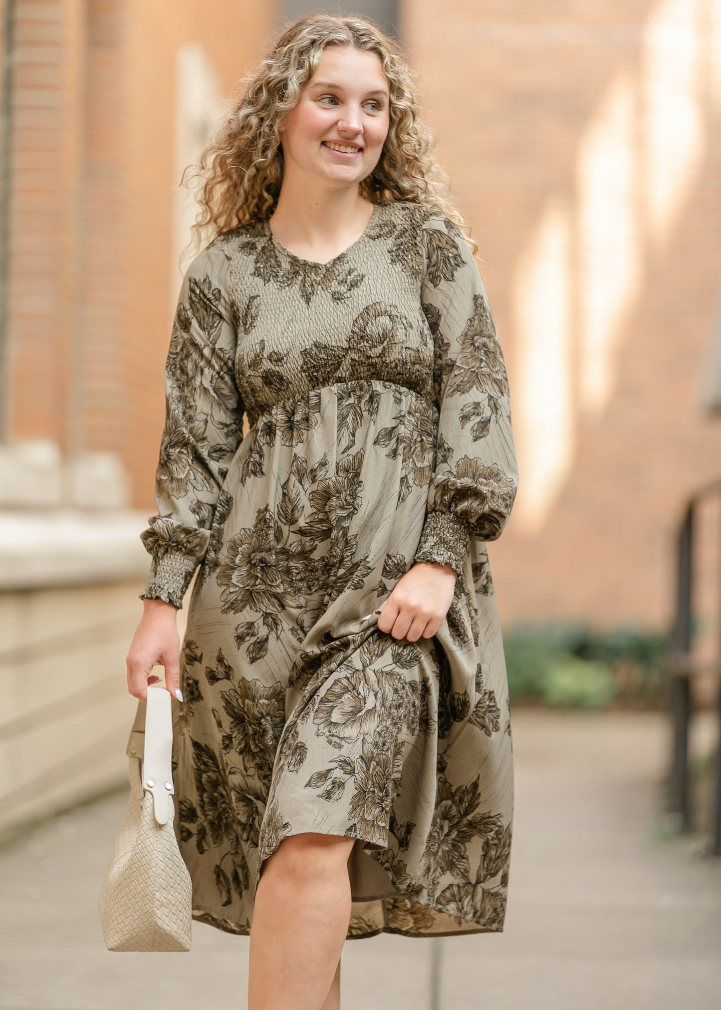 Aleeyah Smocked Midi Dress - FINAL SALE