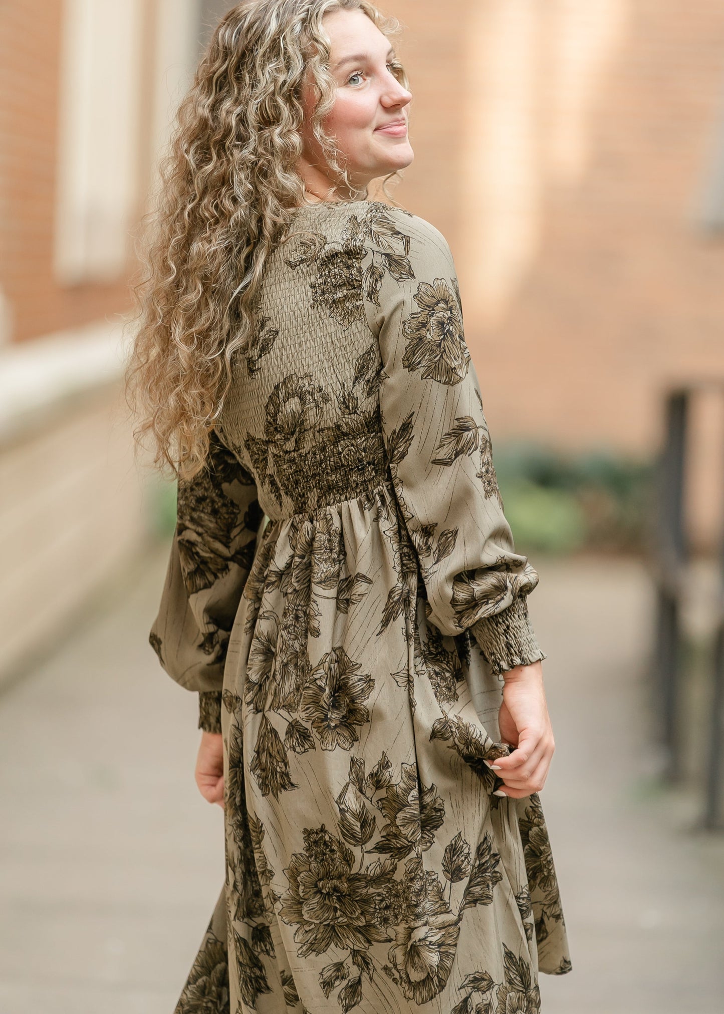 Aleeyah Smocked Midi Dress - FINAL SALE