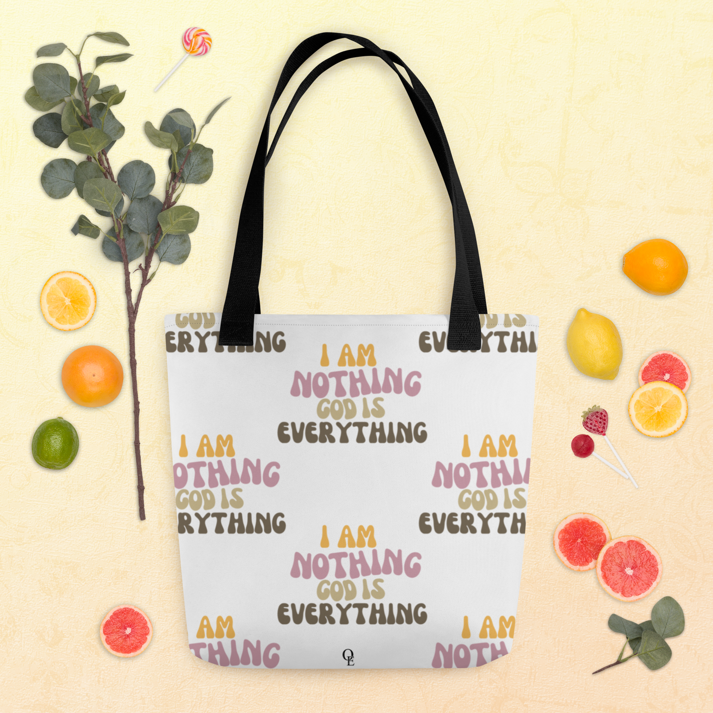 "I am Nothing, God is Everything" Tote bag