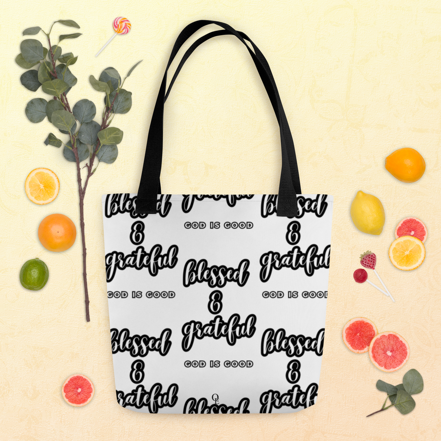 "Blessed & Grateful, God is Good" Tote bag