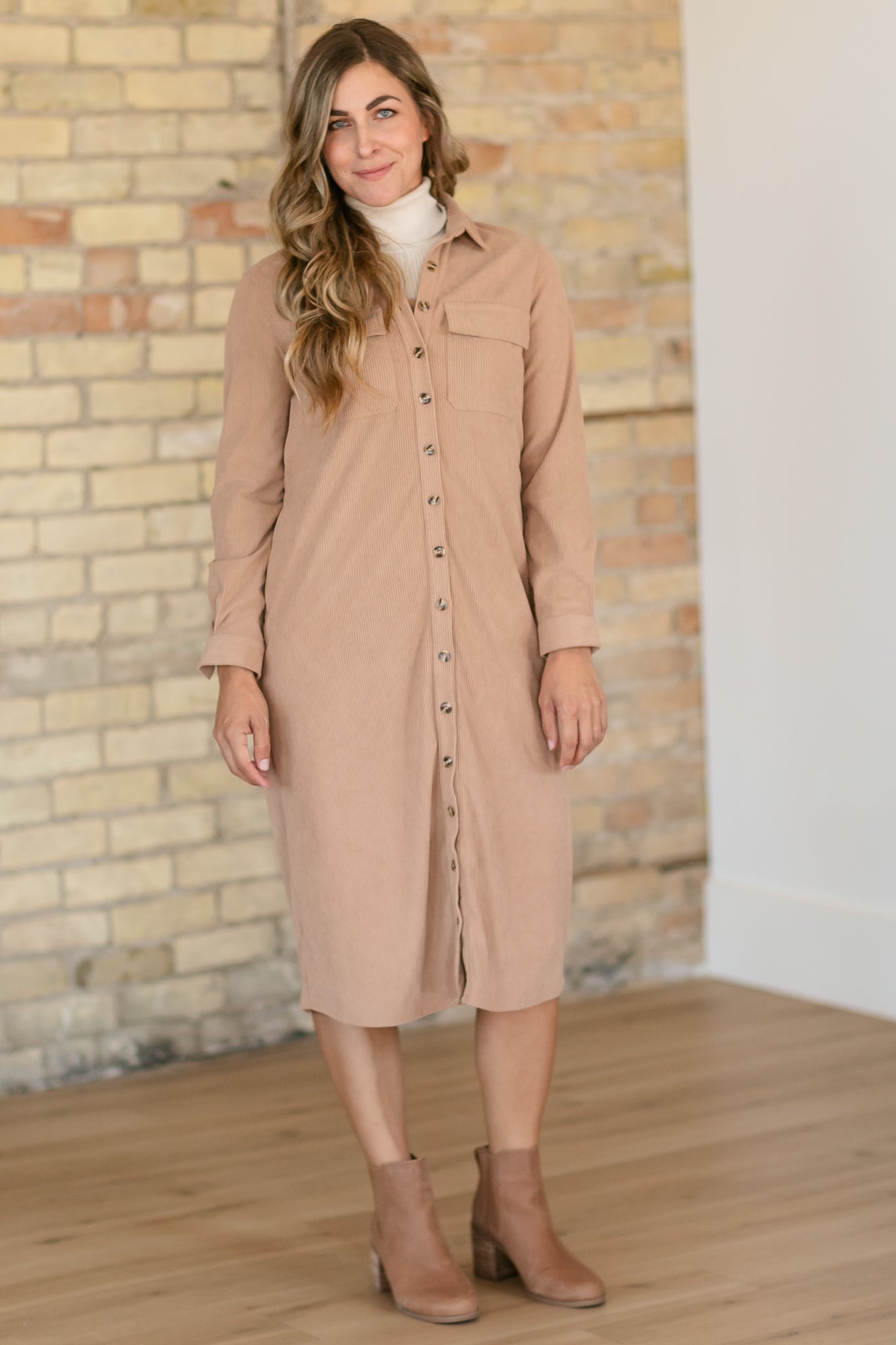 Anika Corduroy Shirt Dress - FINAL SALE