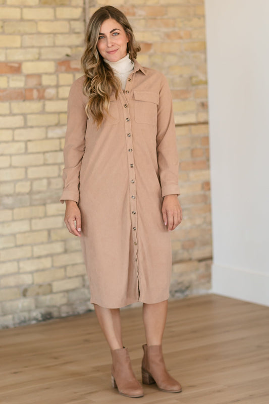 Anika Corduroy Shirt Dress - FINAL SALE