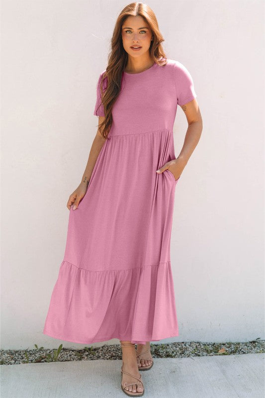 Nala T-shirt High Waist Pocketed Long Dress