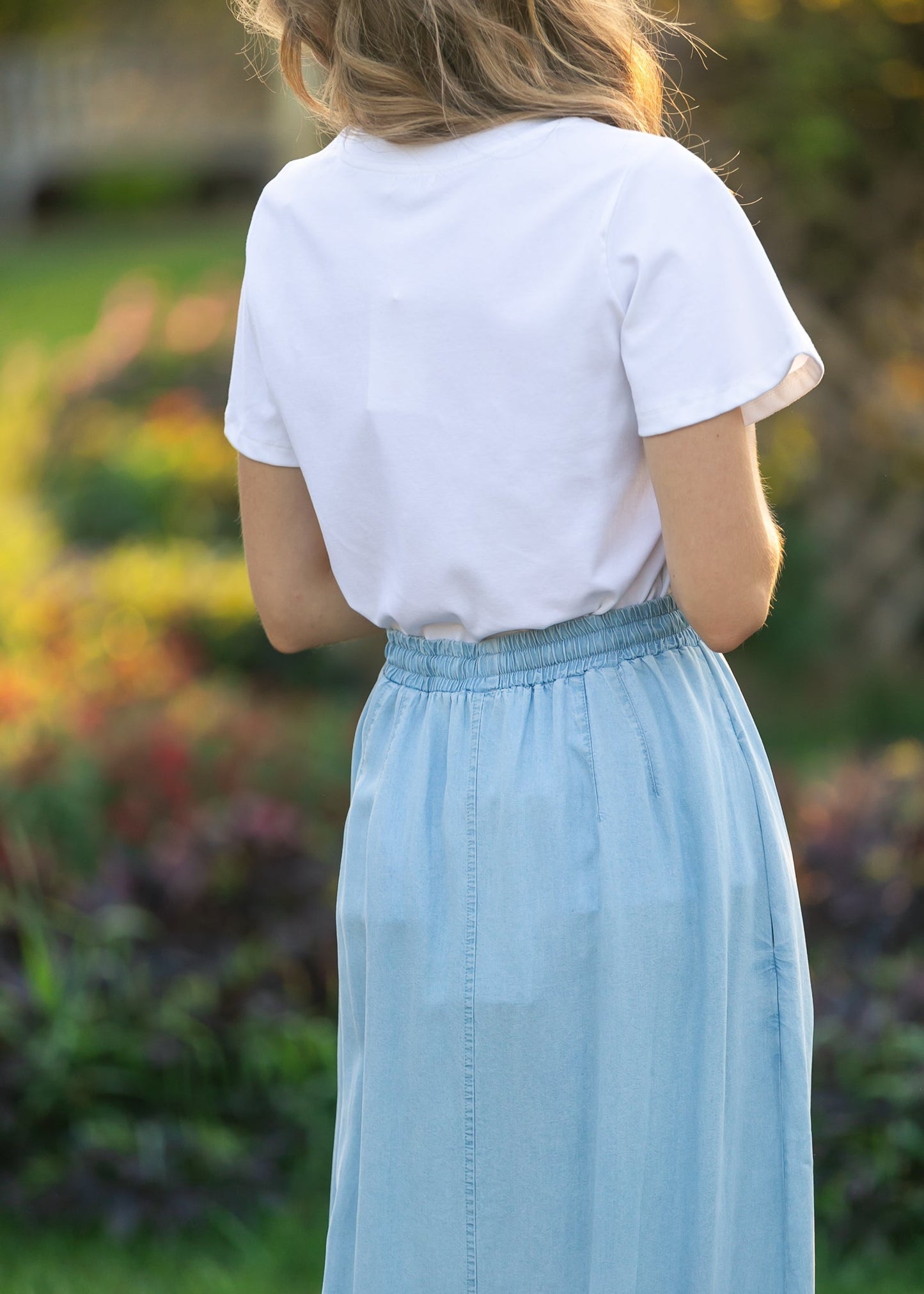 Cleo Chambray Tie Maxi Skirt