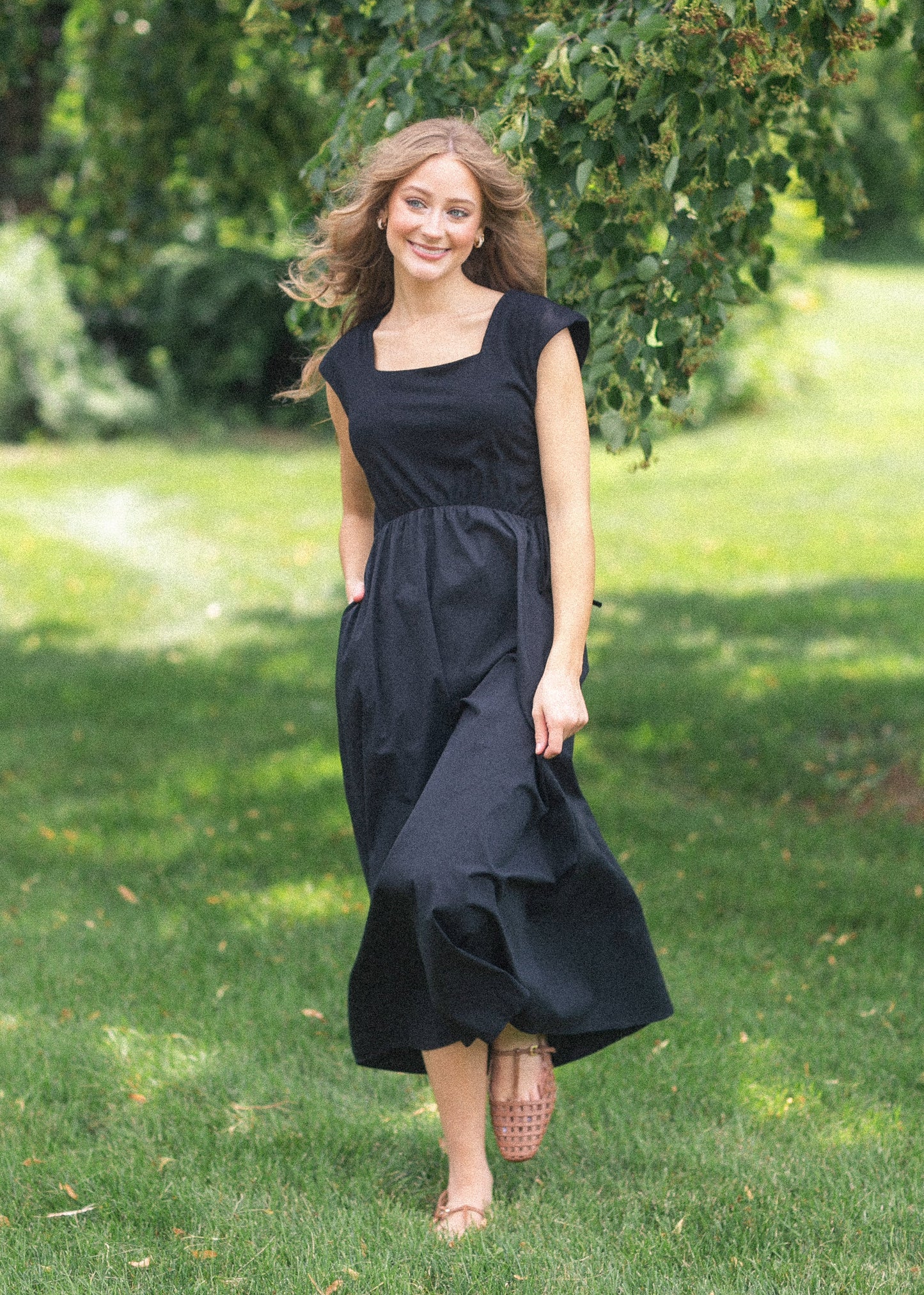 Eleanor Black A-line Maxi Dress