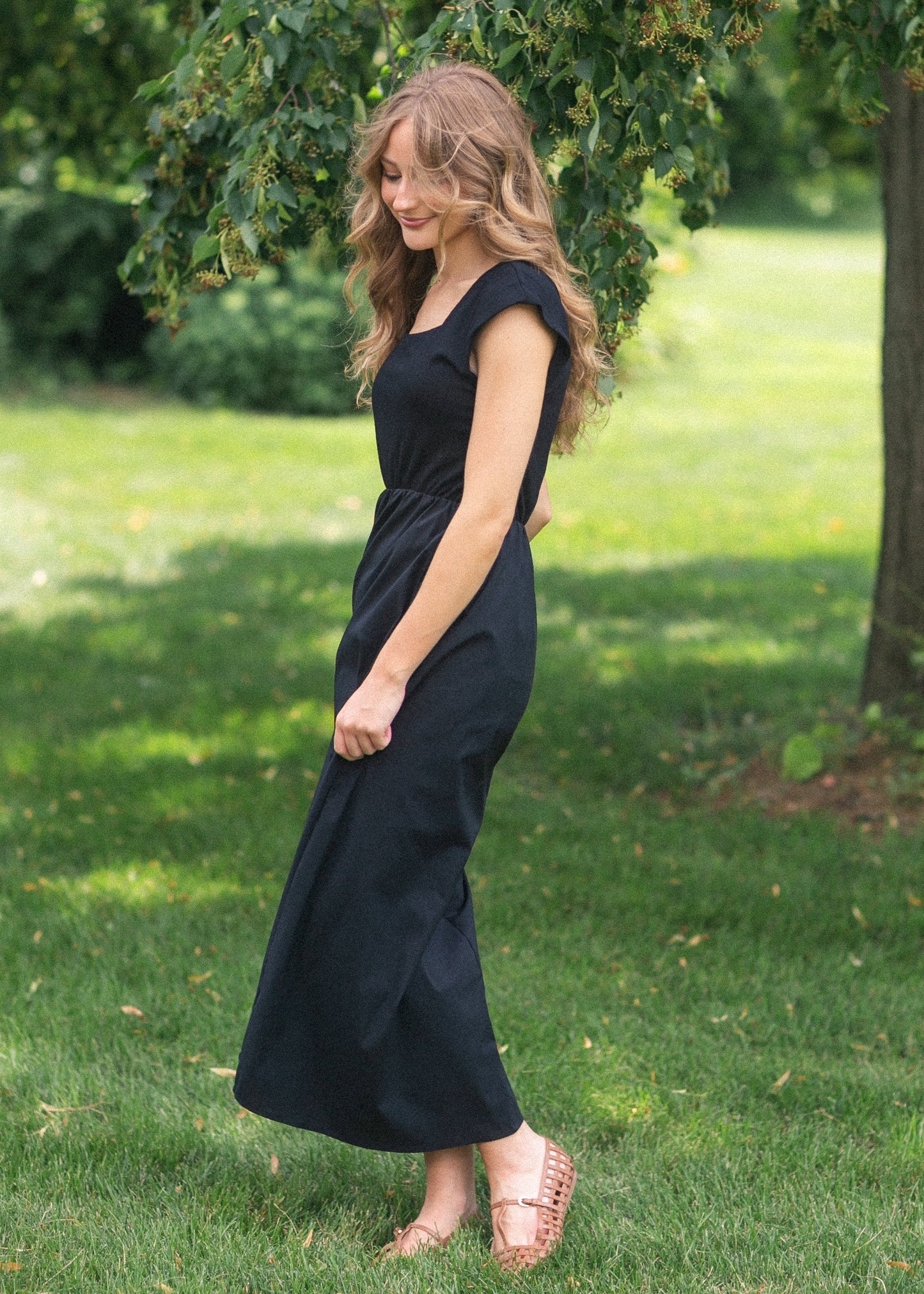 Eleanor Black A-line Maxi Dress