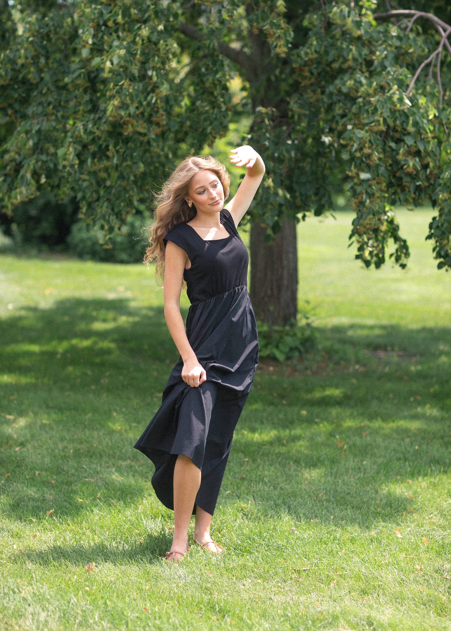 Eleanor Black A-line Maxi Dress