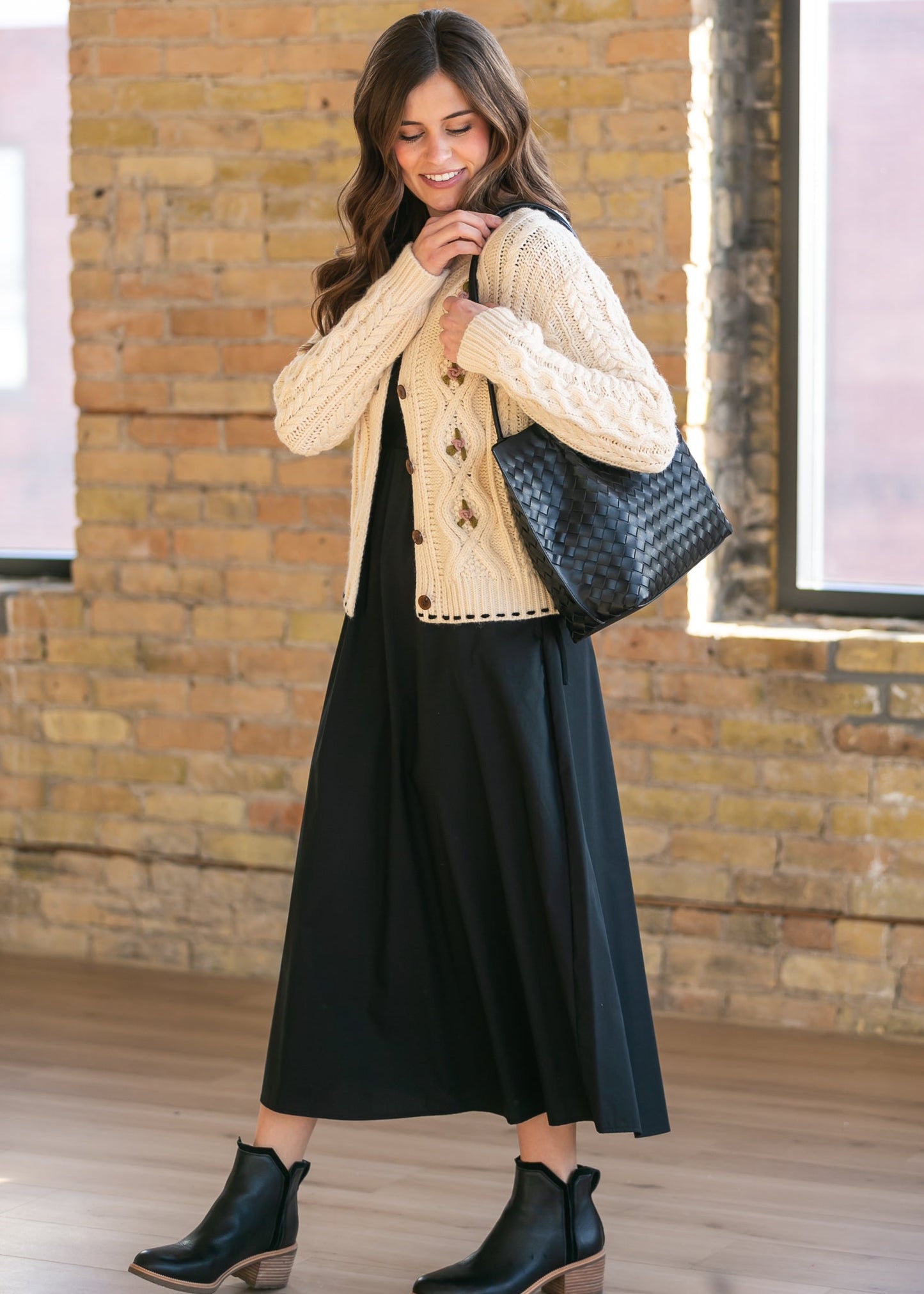 Eleanor Black A-line Maxi Dress