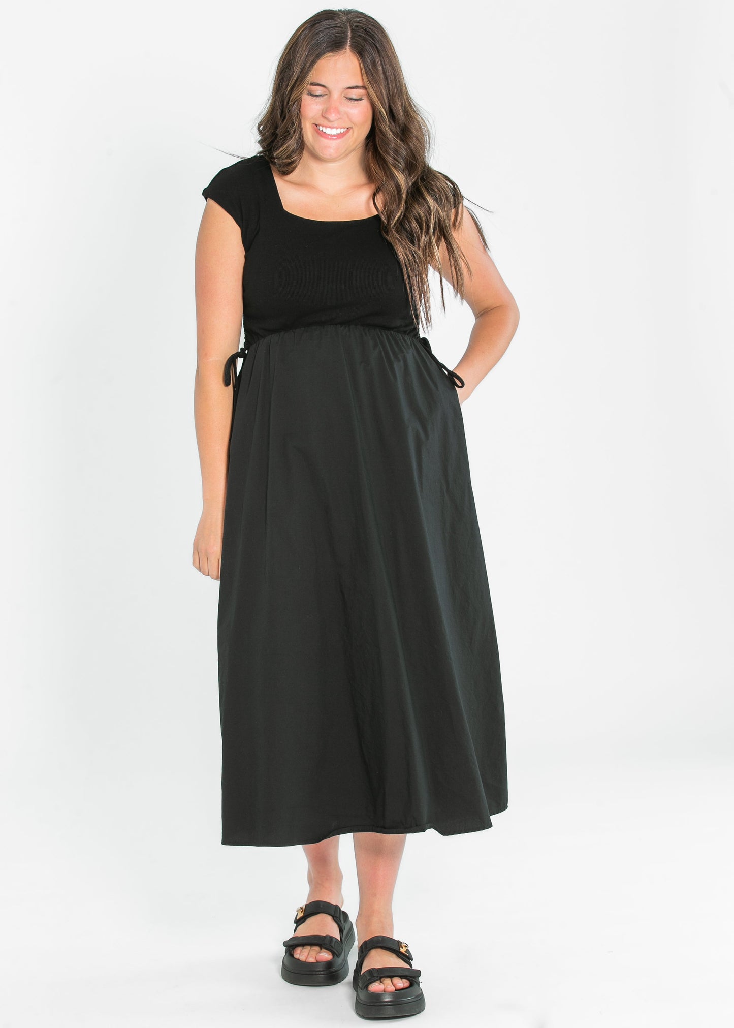 Eleanor Black A-line Maxi Dress