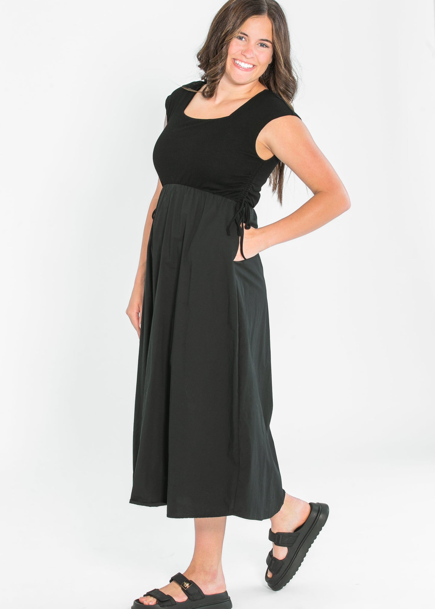 Eleanor Black A-line Maxi Dress