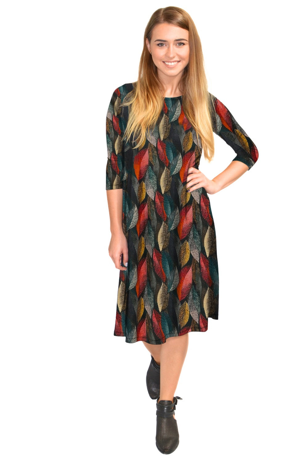 Past The Knee T-Shirt Dress - Comfortable A-Line Silhouette