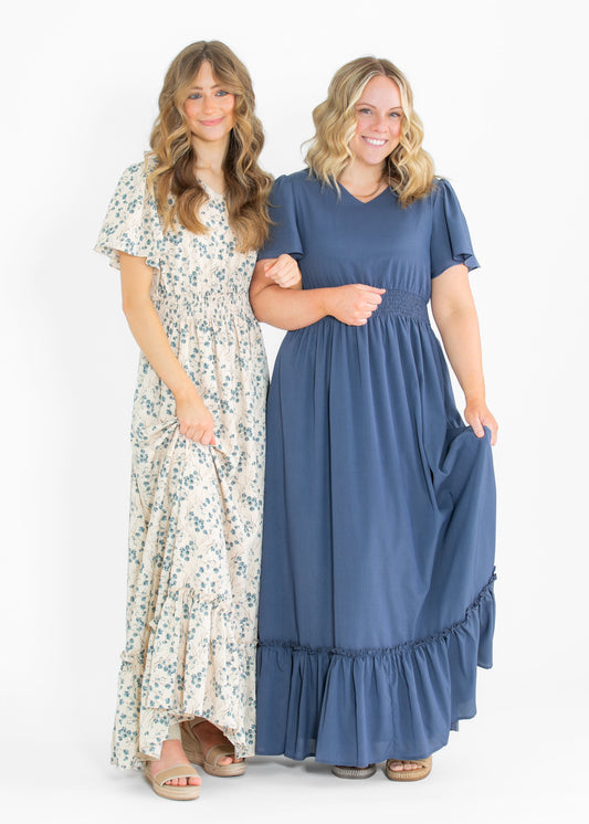 Isabella V-Neck Maxi Dress - FINAL SALE