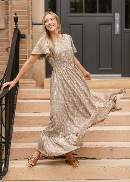 Isabella V Neck Maxi Dress - FINAL SALE