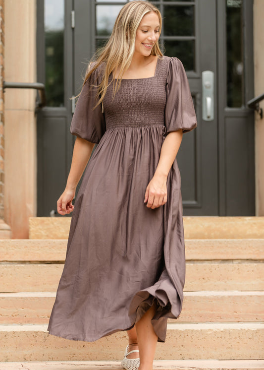 Kayleen Smocked Bodice Maxi Dress - FINAL SALE