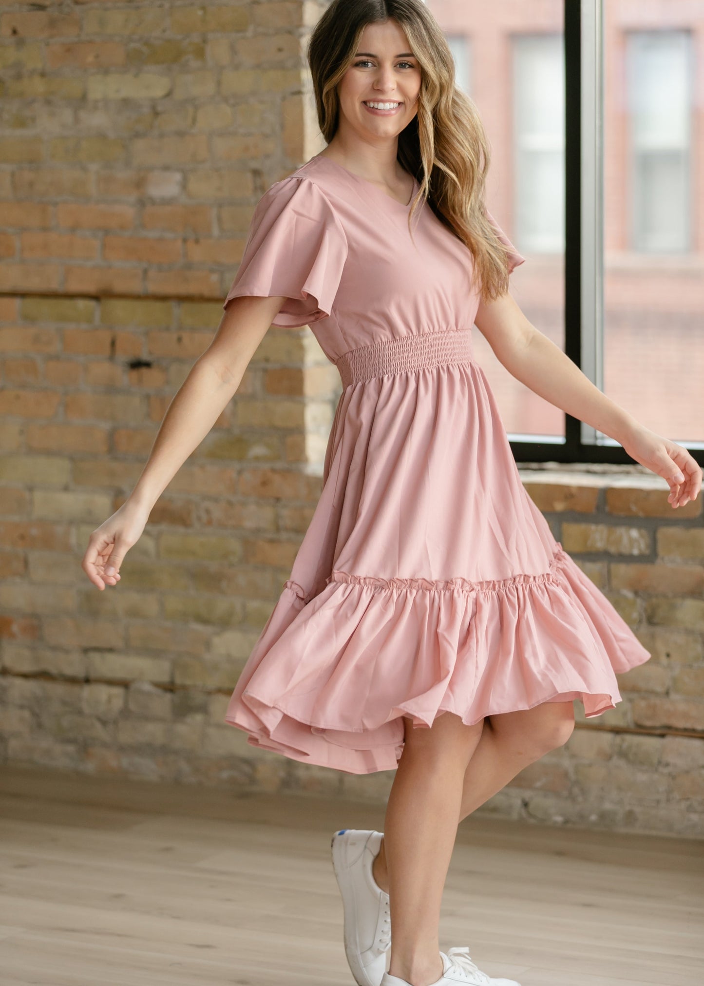 Sophie V-Neck Midi Dress