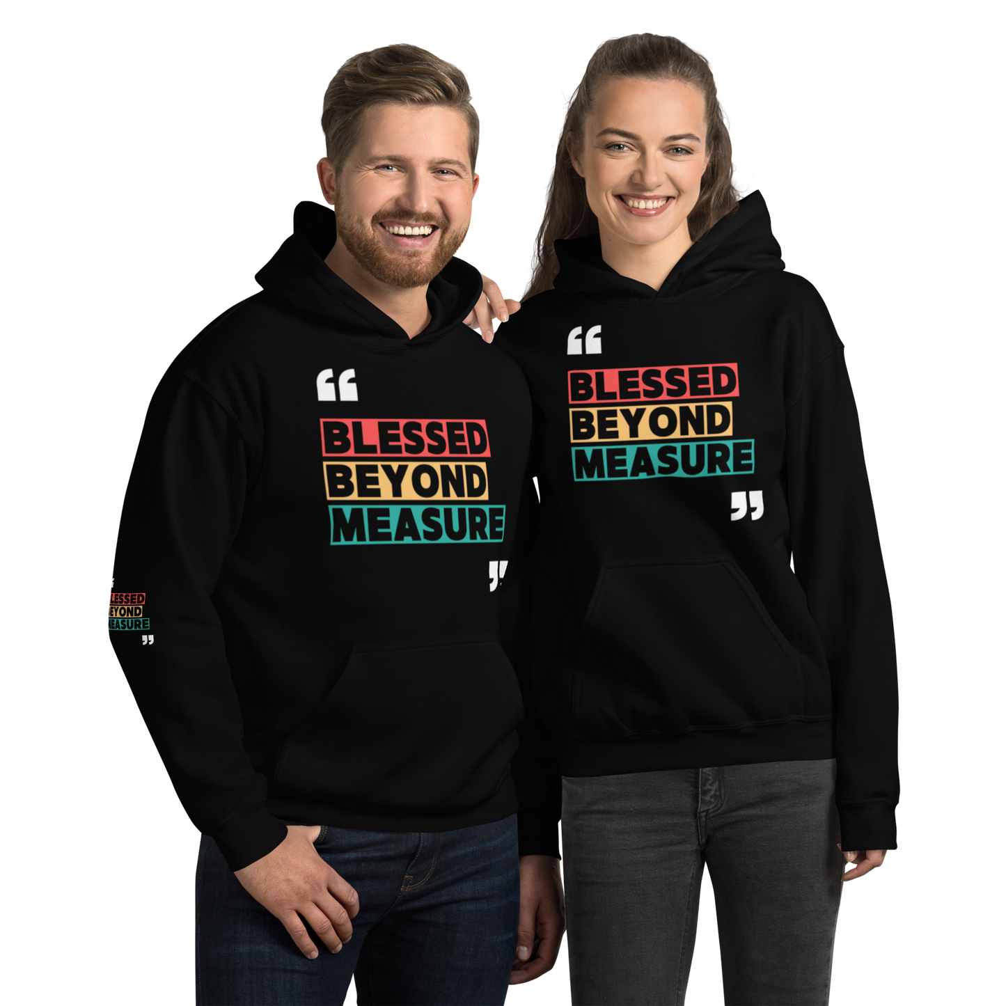 "Blessed Beyond Measure" Black Unisex Hoodie