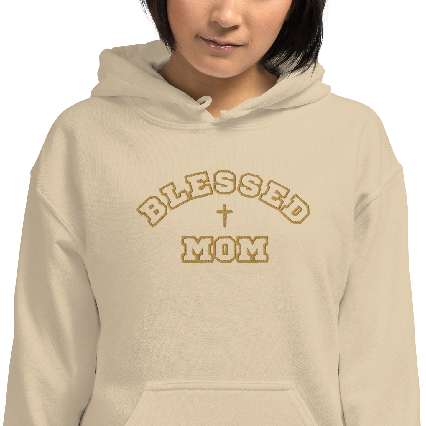 "Blessed Mom" Embroidered Unisex Hoodie