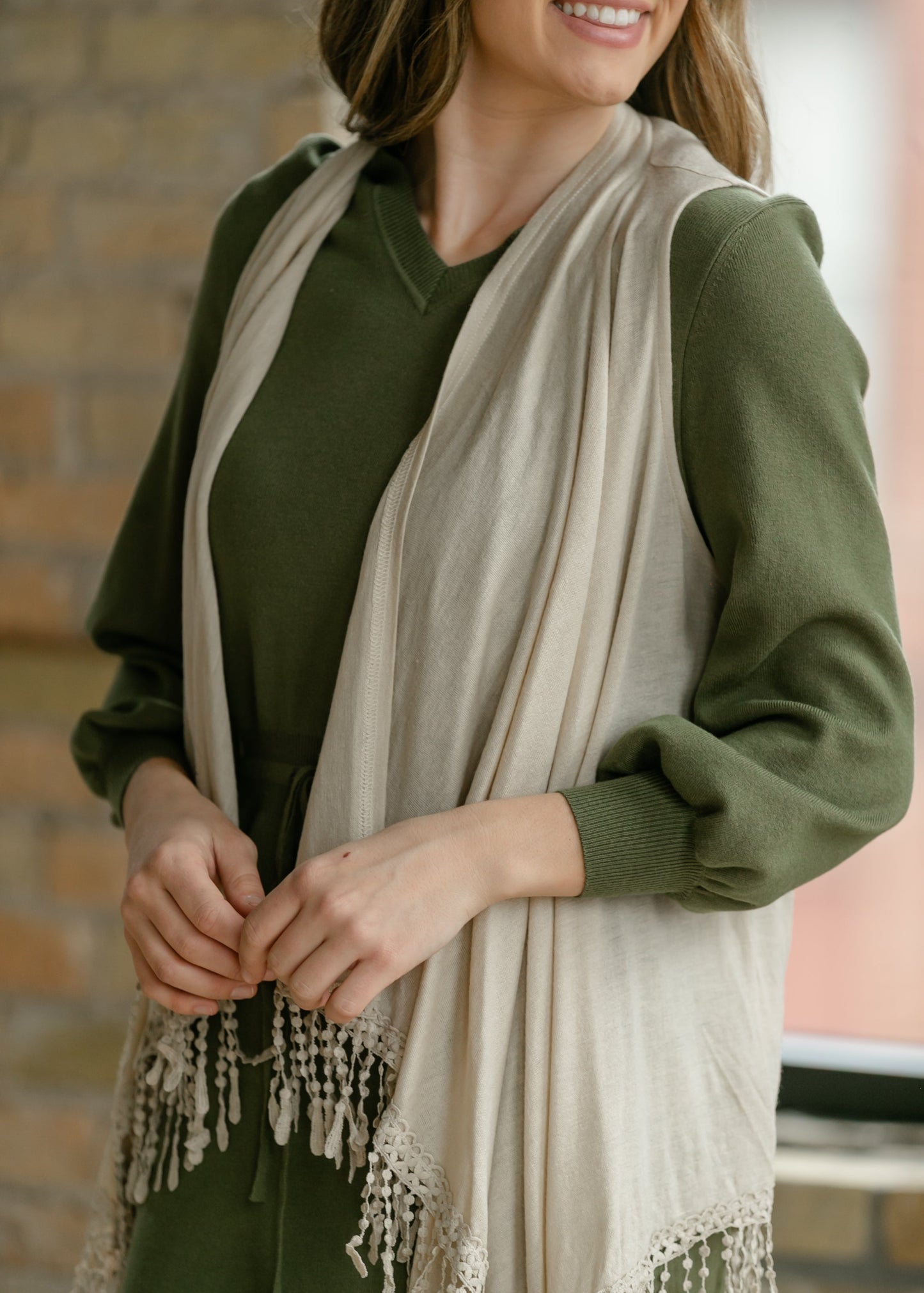 Winslet Tasseled Sleeveless Cardigan - FINAL SALE